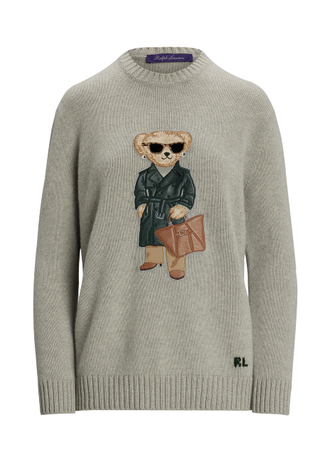 Ralph Lauren Racing Green Trench Polo Bear Sweater