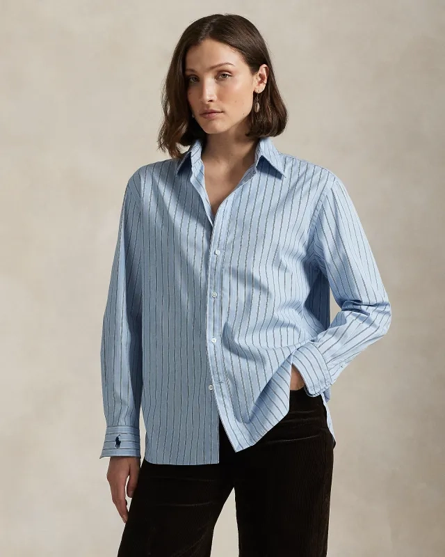 売れ筋商品|||フェリナ カットソー トップス レディース Women's Lauren Linen Jersey V-Neck Chemise Dusty Blue Lauren Ralph Lauren Womens Linen Shirt Birch Tan M at Amazon