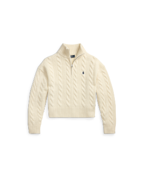 売れ筋商品|||ラルフローレン ニット&セーター レディース アウター WIMBLEDON CABLE CASHMERE BLEND VEST - Jumper - white combo The Wimbledon Online Shop ︳ Polo Ralph Lauren Cable