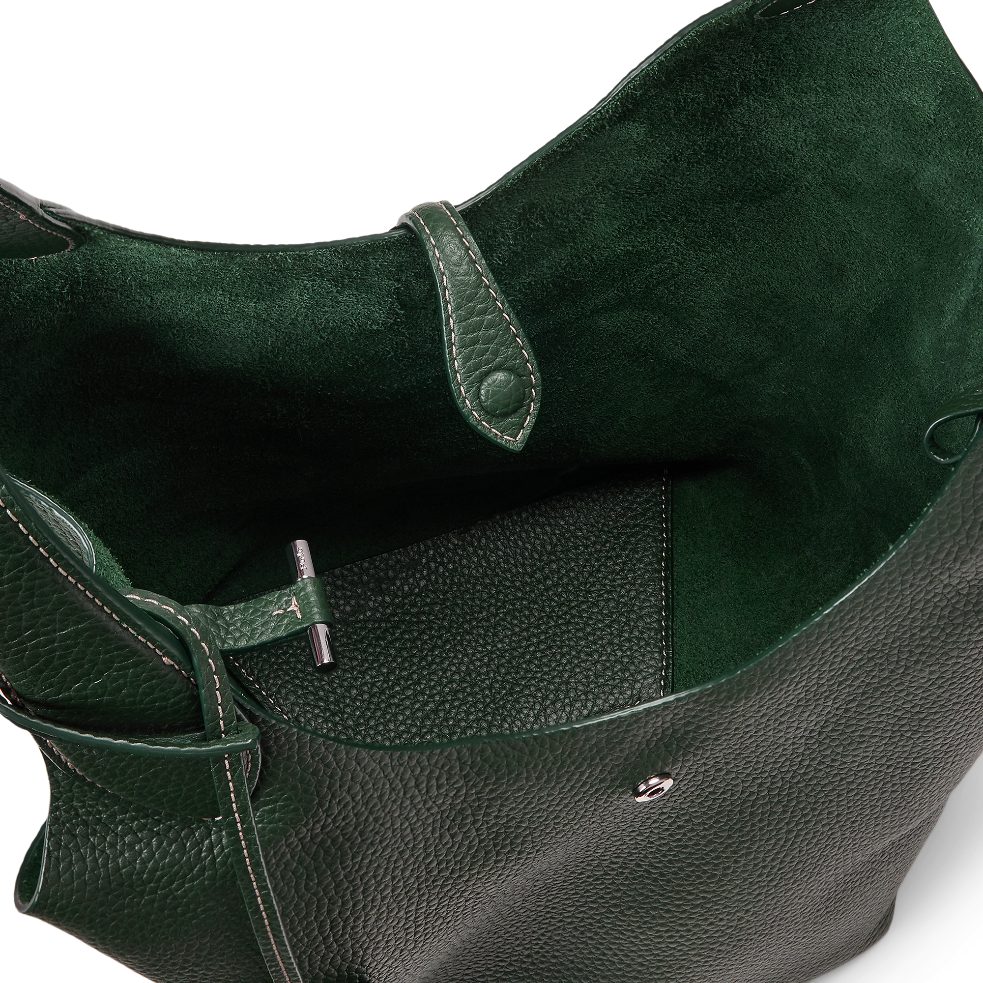Polo Play Leather Tote in Green | Ralph Lauren® HK