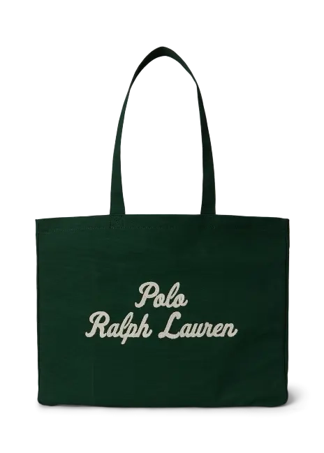 Ralph Lauren Embroidered Canvas Tote