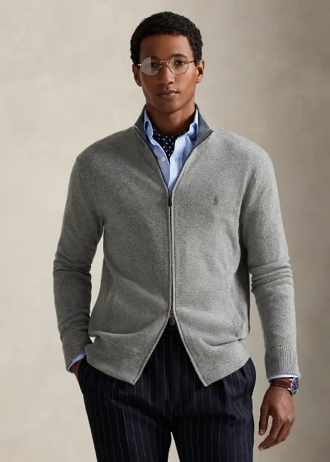 Ralph Lauren Wool Full-Zip Sweater