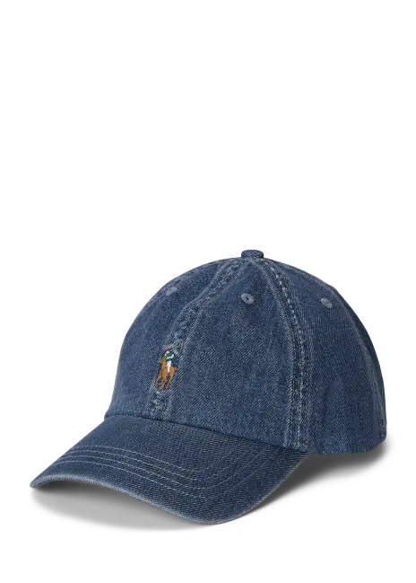 Ralph Lauren Indigo Cotton Denim Ball Cap