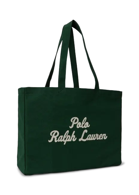 Ralph Lauren Embroidered Canvas Tote