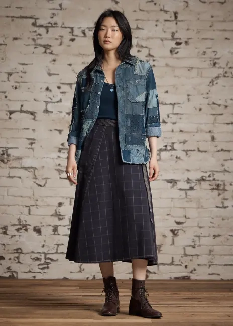 Ralph Lauren Ladies Woven Denim Skirt