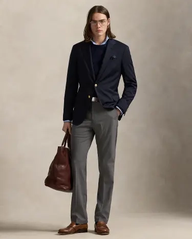 ポロバイラルフローレン　マカオ製　テーラードジャケット　ラムウール　グレー　XL Polo Wool Twill Blazer in Navy | Ralph Lauren® HK