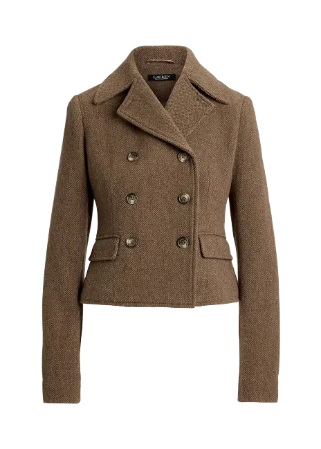 Ralph Lauren Double-Breasted Herringbone Coat