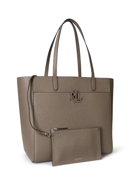 Ralph Lauren Pebbled Leather Large Cameryn Tote Bag