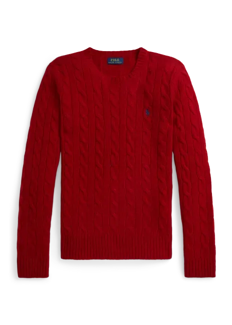Ralph Lauren Cable Wool-Cashmere Crewneck Sweater