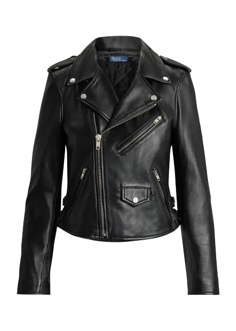 Ralph Lauren Sheepskin Leather Moto Jacket