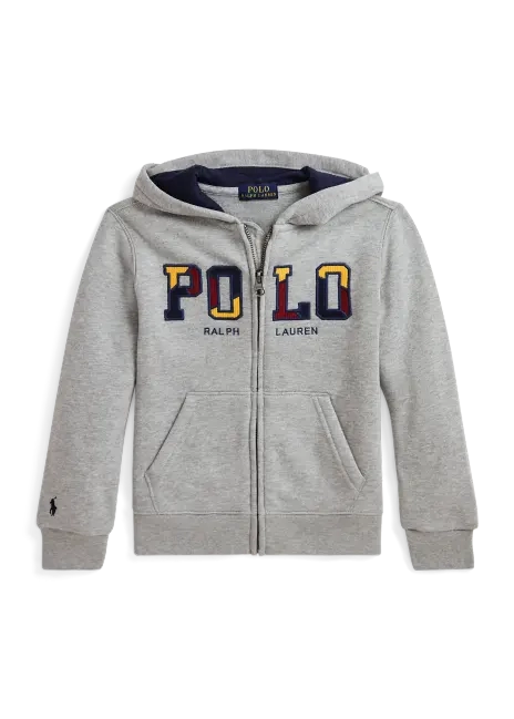 Ralph Lauren Corduroy-Logo Fleece Full-Zip Hoodie