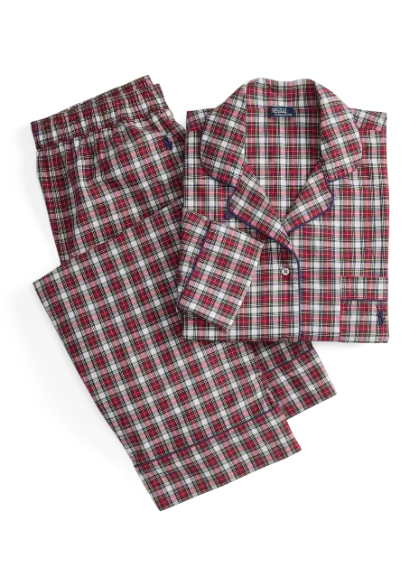 Ralph Lauren Plaid Flannel Long-Sleeve Pajama Set