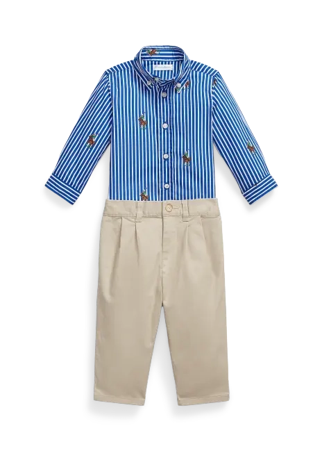 Ralph Lauren Polo Bear Shirt & Flex Abrasion Pant Set