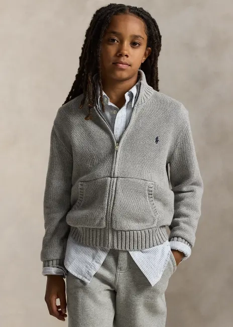 Ralph Lauren Cotton Full-Zip Sweater