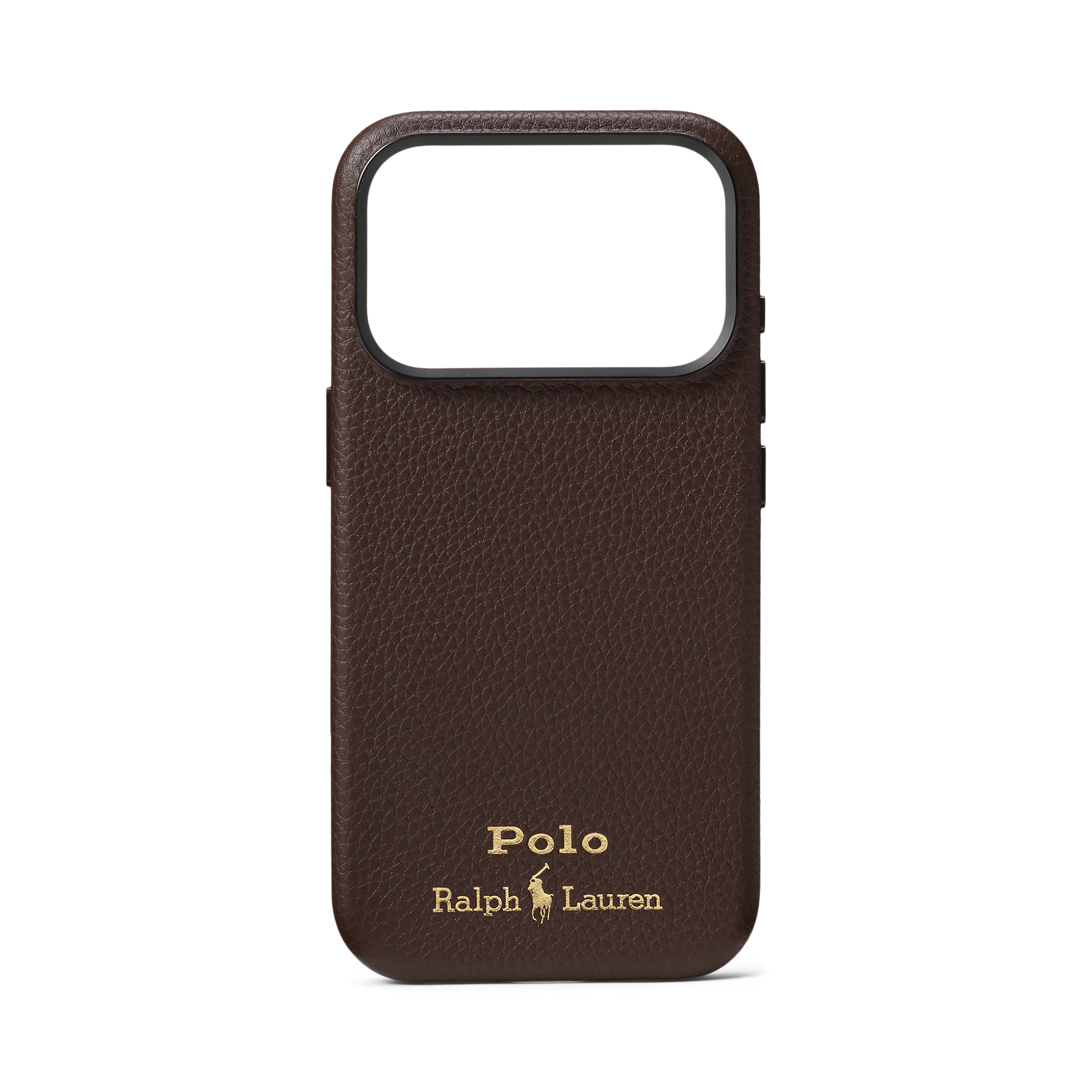 Leather MagSafe iPhone 17 Pro Case in Dark Brown | Ralph Lauren® HK