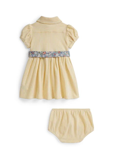 Ralph Lauren Belted Oxford Mesh Polo Dress & Bloomer