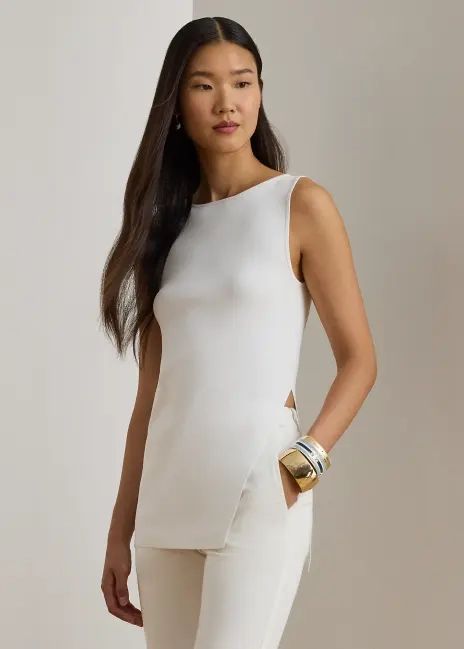 Ralph Lauren Rib-Knit Sleeveless Sweater