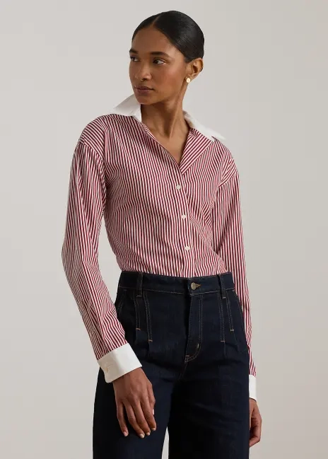 Ralph Lauren Striped Cotton Broadcloth Shirt