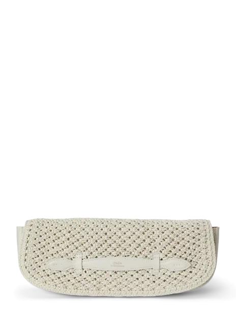 Ralph Lauren Bellport Woven Leather Long-Flap Clutch