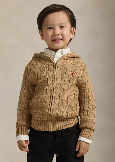 Ralph Lauren Cotton-Wool Zip Sweater