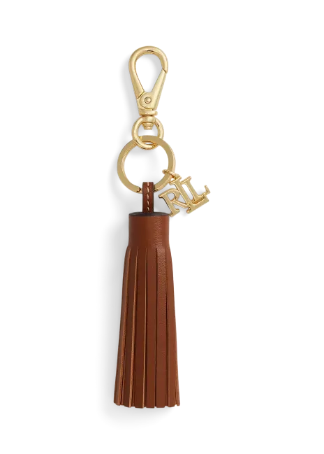 Ralph Lauren Logo & Leather Tassel Charm