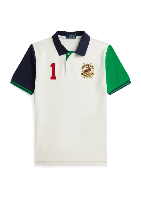 Ralph Lauren Color-Blocked Mesh Polo Shirt