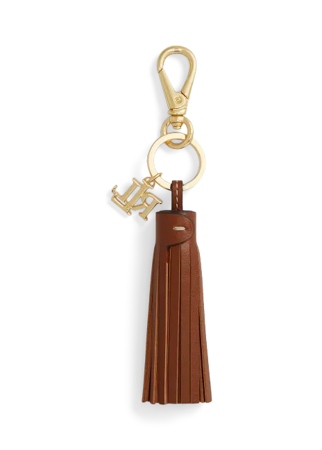 Ralph Lauren Logo & Leather Tassel Charm