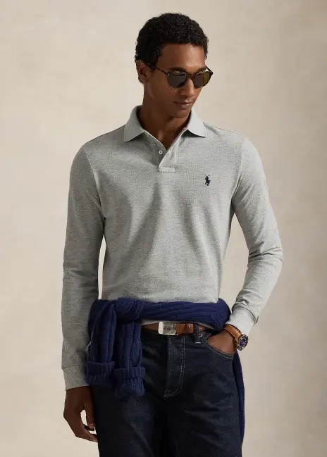 Ralph Lauren Custom Slim Fit Mesh Polo Shirt
