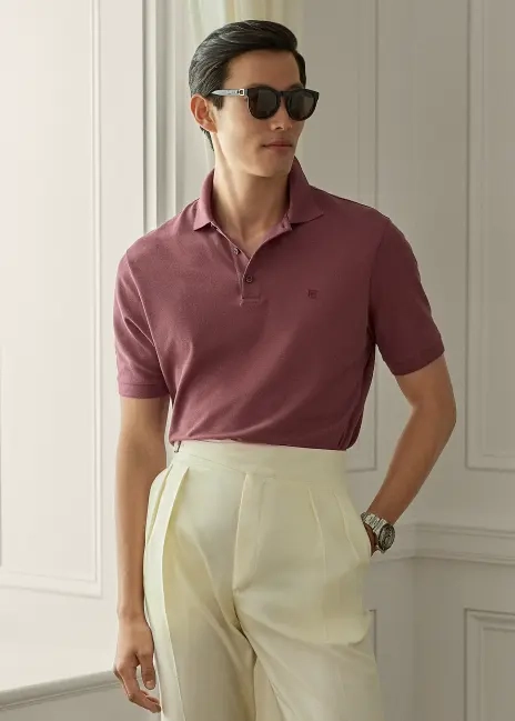 Ralph Lauren Custom Slim Fit Piqué Polo Shirt
