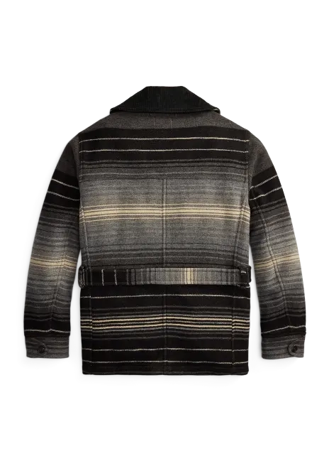 Ralph Lauren Corduroy-Collar Jacquard Coat