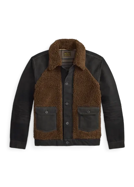 Ralph Lauren Fleece-Paneled Canvas Jacket