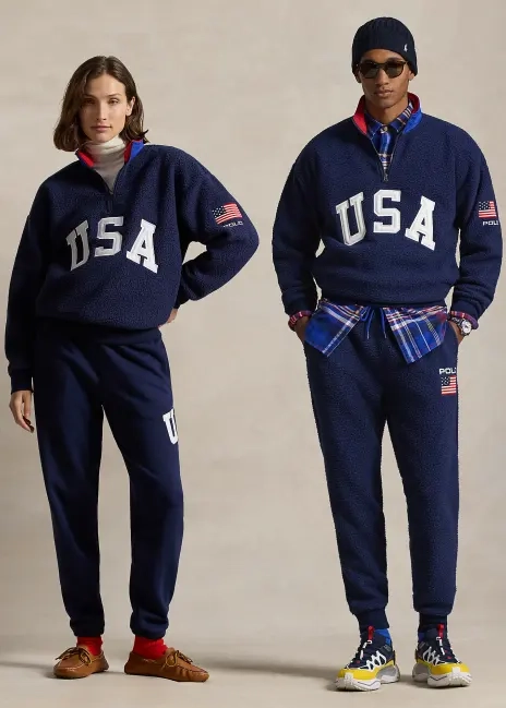Ralph Lauren Relaxed Fit Flag Fleece Pullover