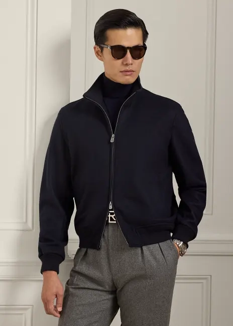 Ralph Lauren Felton Cashmere-Blend Flight Jacket