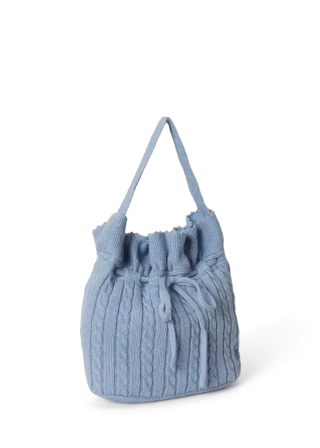 Ralph Lauren Mini-Cable Drawstring Bucket Bag