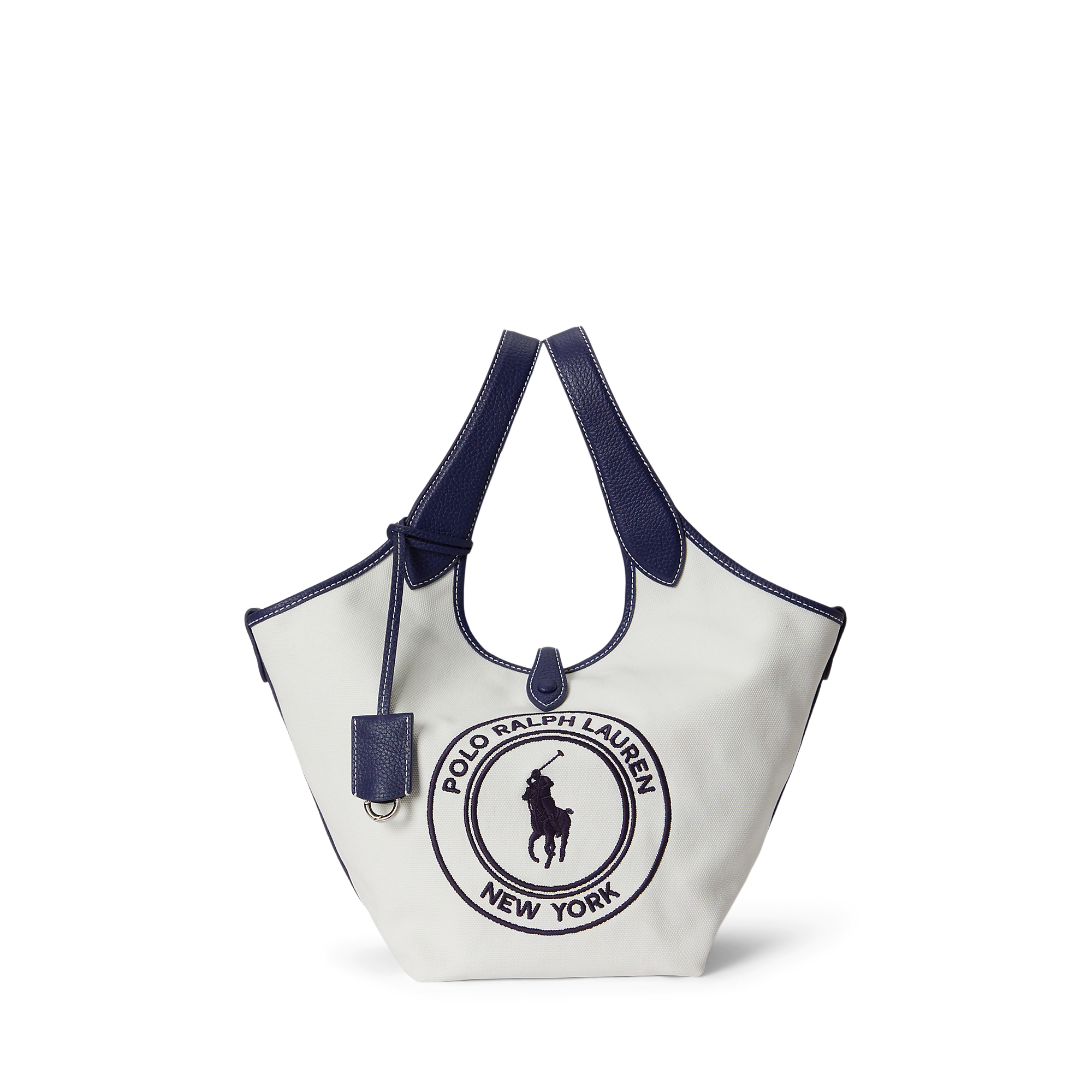 Polo Play Logo Canvas Tote in White | Ralph Lauren® HK