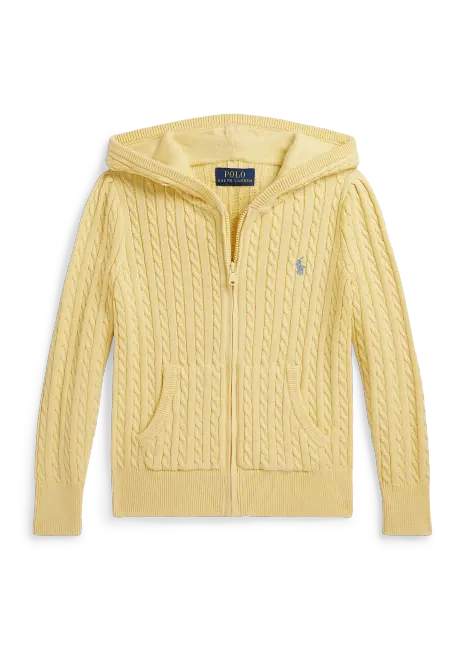 Ralph Lauren Mini-Cable Cotton Full-Zip Hoodie
