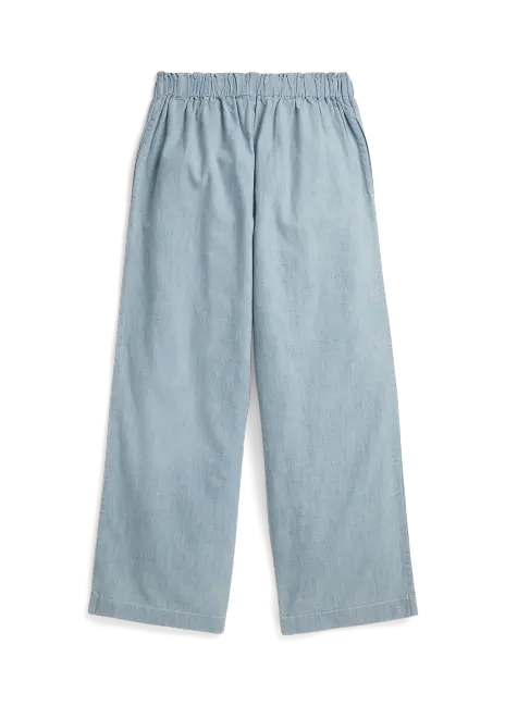 Ralph Lauren Indigo Chambray Wide-Leg Pant
