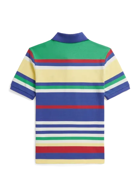 Ralph Lauren Striped Cotton Mesh Polo Shirt