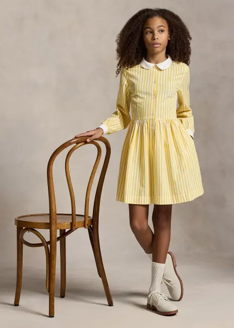 Ralph Lauren Striped Cotton Poplin Shirtdress