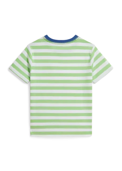 Ralph Lauren Striped Cotton Jersey Pocket Tee