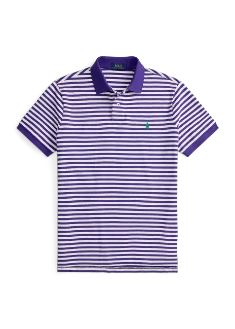 Ralph Lauren Classic Fit Striped Mesh Polo Shirt