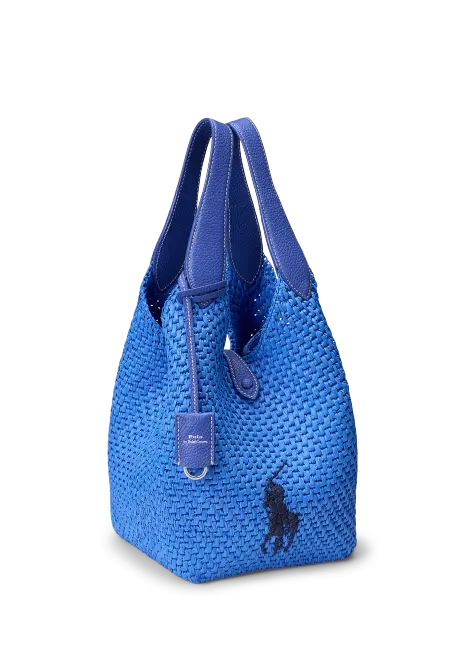 Ralph Lauren Polo Play Big Pony Faux-Raffia Tote