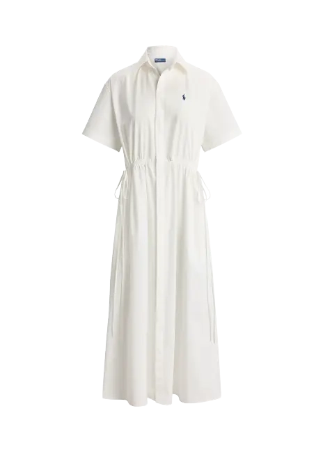 Ralph Lauren Cotton Drawcord Maxi Shirtdress