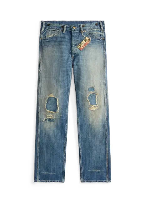 Ralph Lauren Straight Fit Eastborough Distressed Jean
