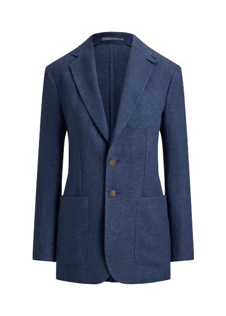 Ralph Lauren Single-Breasted Linen-Cotton Blazer