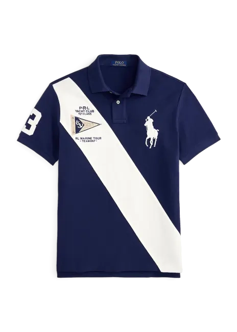 Ralph Lauren Custom Slim Fit Big Pony Mesh Polo Shirt
