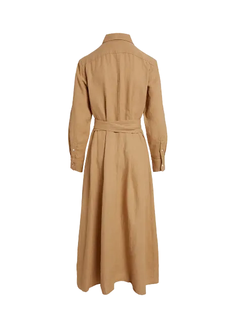 Ralph Lauren Self-Tie Linen Shirtdress