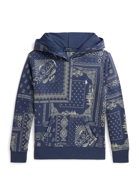 Ralph Lauren Bandanna-Print French Terry Hoodie
