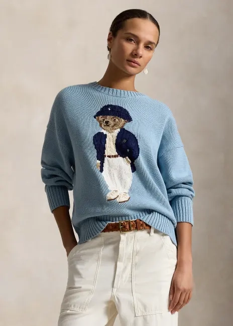 Ralph Lauren Polo Bear Oversize Cotton Sweater