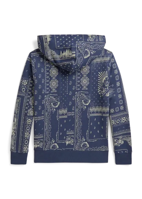 Ralph Lauren Bandanna-Print French Terry Hoodie